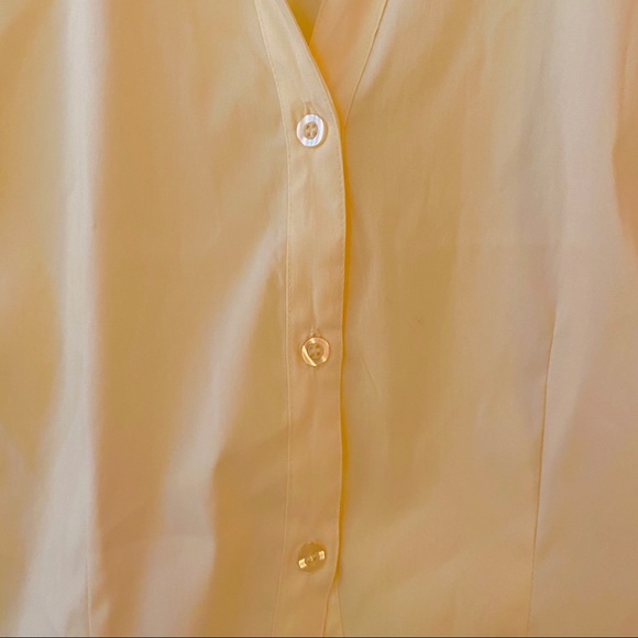 DCC Stretch pale yellow button down shirt Size L - Picture 5 of 7